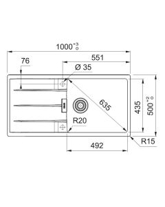 Franke Centro (CNG 611-100) Inset Sink Oyster