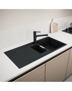 Franke Centro 1.5 Bowl Inset Sink Matt Black