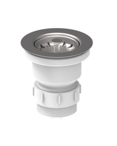 60mm Strainer Waste 85mm Flange Stainless Steel