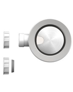 90mm Strainer Waste Brushed Steel Hinged Cover