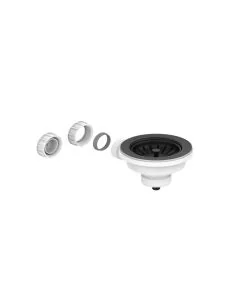 90mm Strainer Waste Matt Black