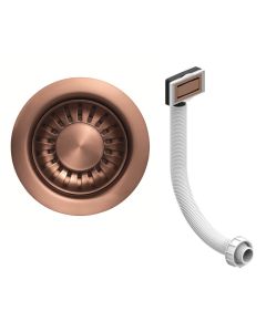 90mm Strainer Waste Square Overflow Regency Copper