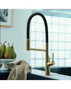 Alasia Professional Sink Mixer Brushed Brass