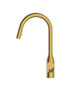 Amelio Sensor Pull-Out Spray Mixer Tap Brushed Brass