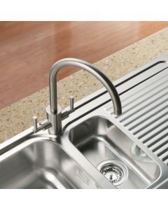 Calypso Twin Lever Monobloc Kitchen Mixer