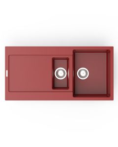 Carina 1.5 Bowl Inset Sink Poppy Red