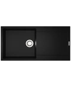 Carina 1 Large Bowl Inset Sink Nero
