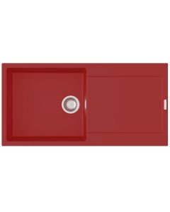 Carina 1 Large Bowl Inset Sink Poppy Red