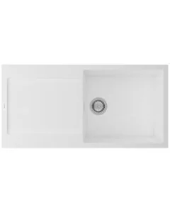Carina 1 Large Bowl Inset Sink Polar White