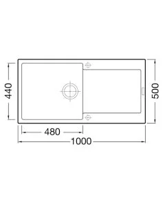 Carina 1 Large Bowl Inset Sink Concrete
