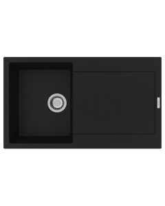 Carina 1 Small Bowl Inset Sink Nero