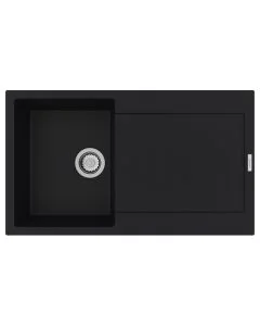 Carina 1 Small Bowl Inset Sink Nero
