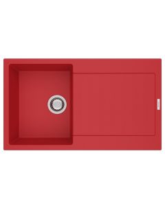 Carina 1 Small Bowl Inset Sink Poppy Red