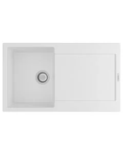 Carina 1 Small Bowl Inset Sink Polar White