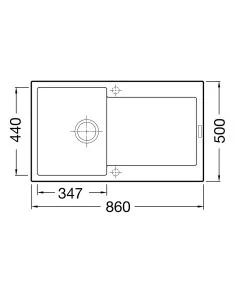 Carina 1 Small Bowl Inset Sink Concrete