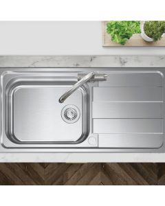 Cresta Large Bowl Kitchen Sink Stainless Steel