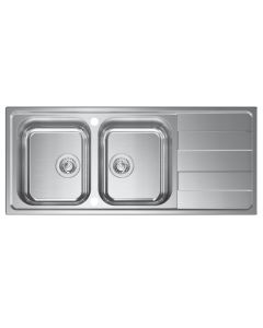 Cresta Double Bowl Kitchen Sink Stainless Steel