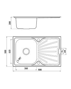 Deep Blue Single Bowl Kitchen Sink Stainless Steel