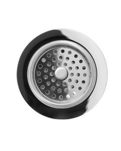 90mm Deluxe Strainer Waste Round Overflow Chrome