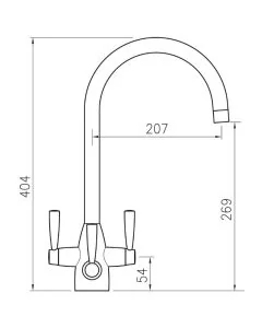 Eclipse Tri-Spa Filter Tap with Swivel Spout Brushed Nickel Tech