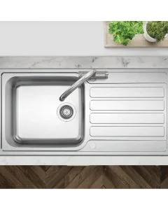 Indio Large Bowl Kitchen Sink Stainless Steel