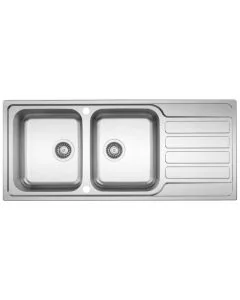 Indio Double Bowl Kitchen Sink Stainless Steel