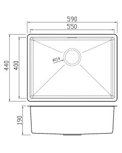 Jazz 1 Large Bowl Kitchen Sink Stainless Steel