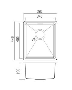 Jazz 1 Small Bowl Kitchen Sink Stainless Steel