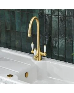 Krypton Tri-Spa Filter Tap with Swivel Spout Brushed Brass