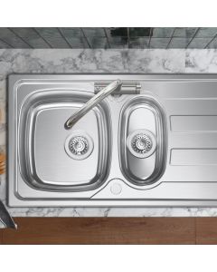 Kudos 1.5 Bowl Inset Kitchen Sink Stainless Steel