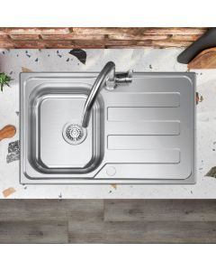 Kudos 1 Bowl Inset Kitchen Sink Stainless Steel