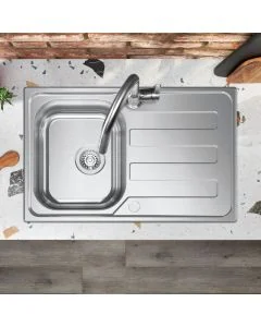 Kudos 1 Bowl Inset Kitchen Sink Stainless Steel