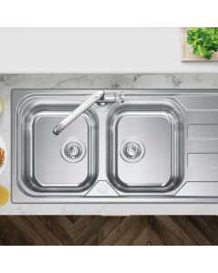 Kudos Double Bowl Kitchen Sink Stainless Steel