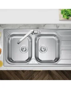 Kudos Double Bowl Kitchen Sink Stainless Steel