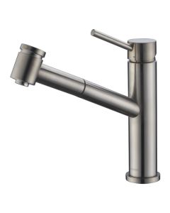 Larissa Top Lever Monobloc Kitchen Tap Pull Out Spray Brushed Nickel