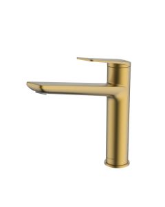 Levant Top Lever Sink Mixer Brushed Brass
