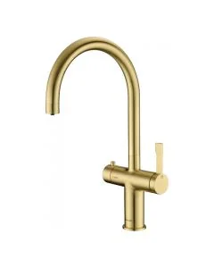 Magus 3 3in1 Swan Neck Filtered Kettle Tap Brushed Brass