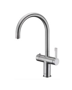 Magus 3 3in1 Swan Neck Filtered Kettle Tap Brushed Nickel