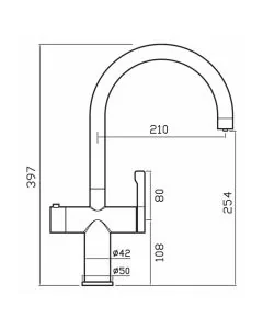 Magus 3 3in1 Swan Neck Filtered Kettle Tap Brushed Copper