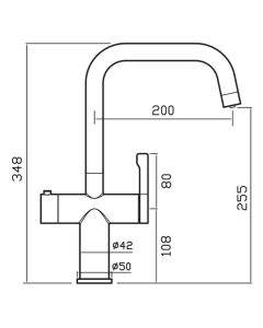 Magus 3 3in1 U Spout Filtered Kettle Tap Brushed Brass