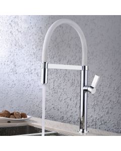 Meridian Single Flow Monobloc Chrome & White Spout