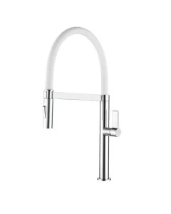 Meridian Single Flow Monobloc Chrome & White Spout