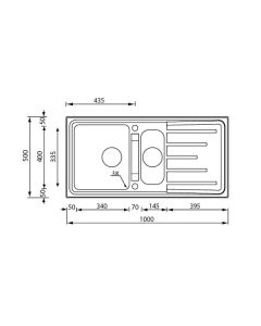 Monza 1.5 Bowl Kitchen Sink Stainless Steel