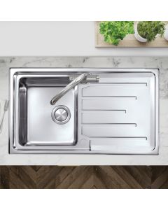 Monza Single Bowl Kitchen Sink Stainless Steel