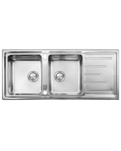 Monza Double Bowl Kitchen Sink Stainless Steel