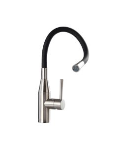 Morpho Single Lever Flex Spout Mixer Black/Brushed Nickel