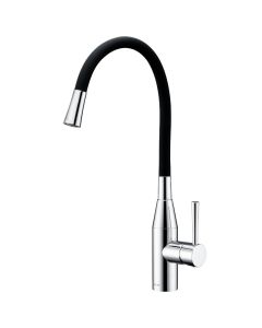 Morpho Single Lever Flex Spout Mixer Black/Chrome