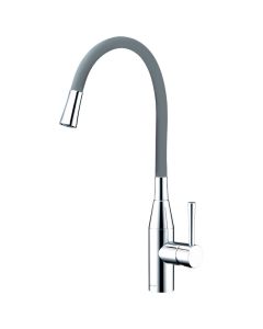 Morpho Single Lever Flex Spout Mixer Grey/Chrome