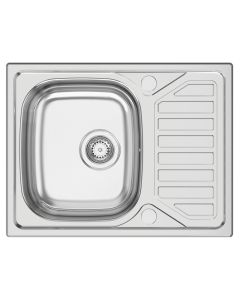 Okio 1 Bowl Small Drainer Kitchen Sink Stainless Steel