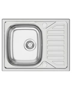 Okio 1 Bowl Small Drainer Kitchen Sink Stainless Steel